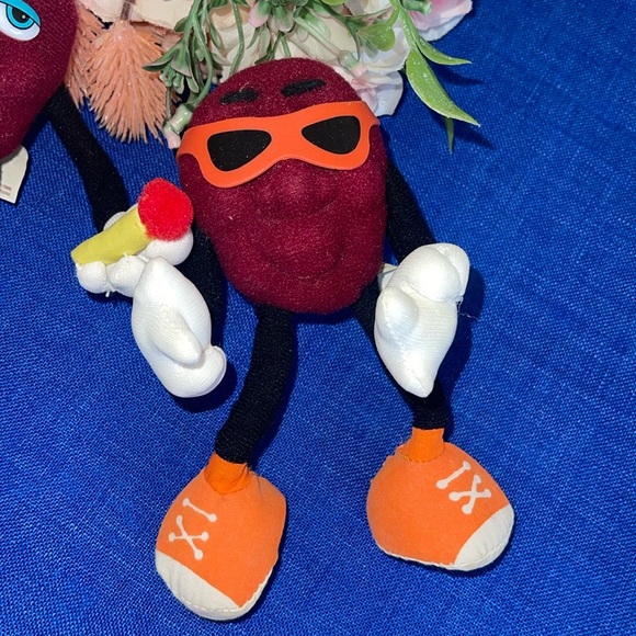 Applause THE CALIFORNIA RAISINS Bendable Arms & Legs Plush Stuffed Animal Vtg - Picture 3 of 5
